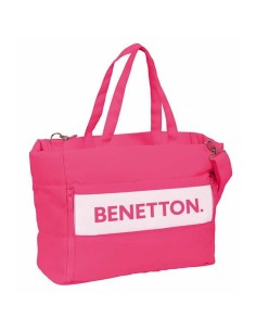 Sac avec poche pour ordinateur portable Benetton Rose Fuchsia 54 x 31 x 17 cm
