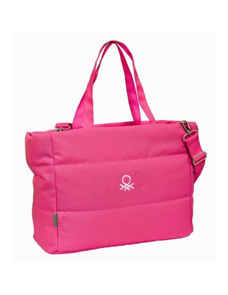 Sac avec poche pour ordinateur portable Benetton Rose Fuchsia 54 x 31 x 17 cm