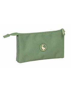 Trousse Fourre-Tout Triple El Ganso Basics Vert 22 x 12 x 3 cm