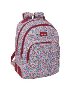 Cartable Safta Flores coimbra burdeos 32 x 42 x 15 cm 2