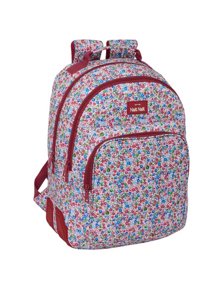Cartable Safta Flores coimbra burdeos 32 x 42 x 15 cm