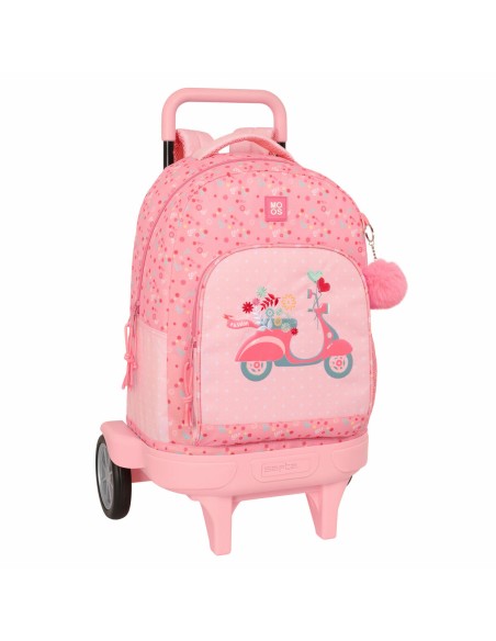 Cartable à roulettes Moos Passion Multicouleur 33 x 45 x 22 cm