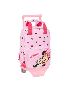 Cartable à roulettes Minnie Mouse Naive Rose 20 x 28 x 8 cm