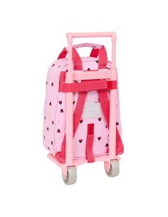 Cartable à roulettes Minnie Mouse Naive Rose 20 x 28 x 8 cm 2