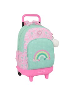 Cartable à roulettes Glow Lab Amazing Vert Rose 33 x 45 x 22 cm