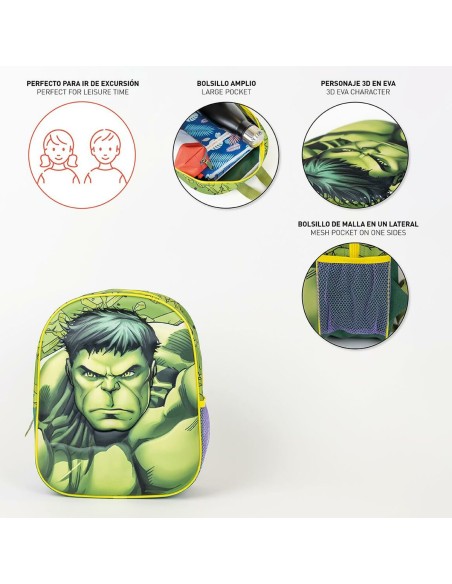 Cartable The Avengers Vert 25 x 31 x 10 cm