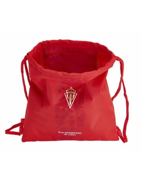 Sac à dos serré par des ficelles Real Sporting de Gijón Rouge