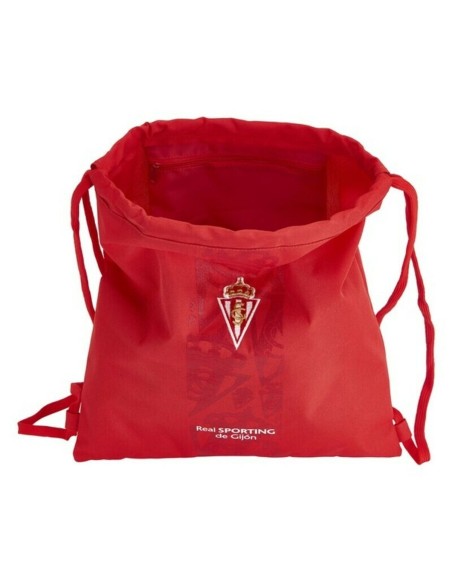 Sac à dos serré par des ficelles Real Sporting de Gijón Rouge