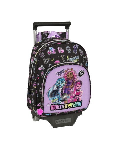 Cartable à roulettes Safta Noir 28 x 34 x 10 cm