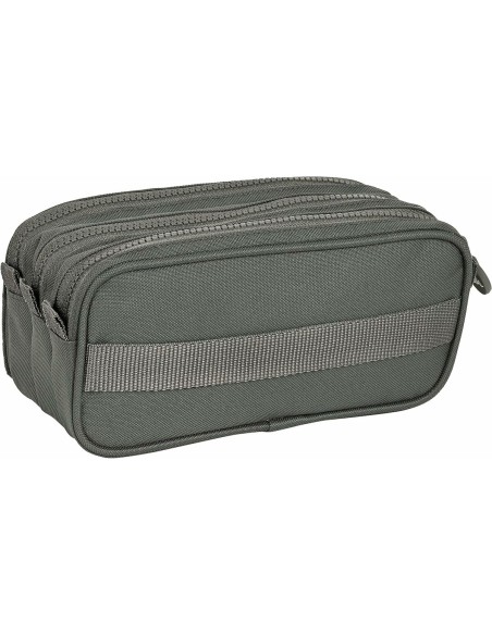 Trousse Fourre-Tout Triple Kappa Basics Gris 21,5 x 10 x 8 cm