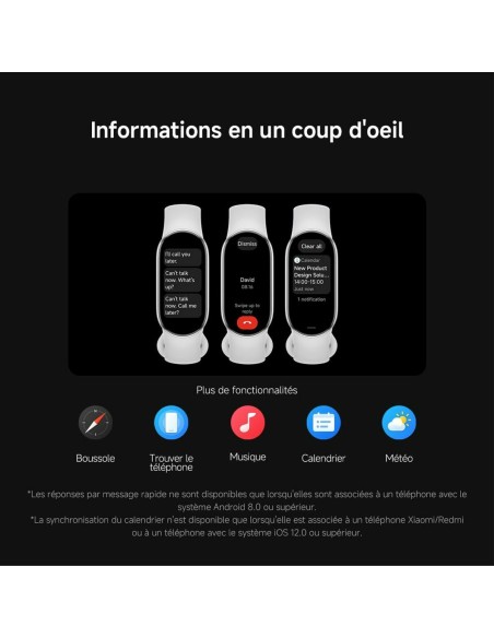 Bracelet d'activités Xiaomi Smart Band 10 Noir