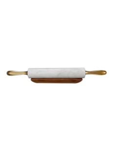 Rouleau Home ESPRIT Métal Marbre Bois d'acacia 48 X 5 X 5 CM 2