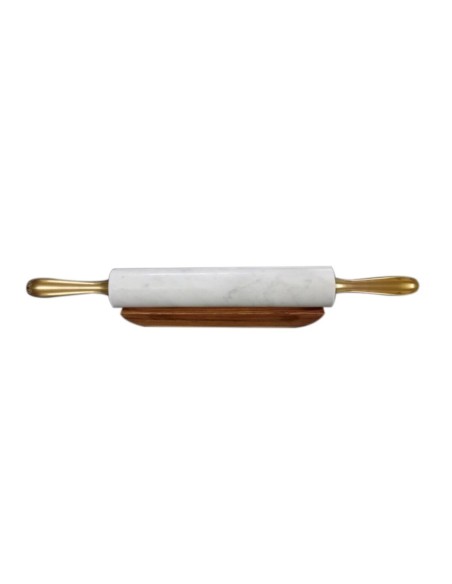 Rouleau Home ESPRIT Métal Marbre Bois d'acacia 48 X 5 X 5 CM