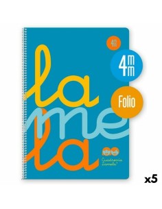 Cahier à Spirale Lamela Bleu Din A4 80 Volets (5 Unités)