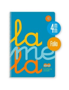 Cahier à Spirale Lamela Bleu Din A4 80 Volets (5 Unités) 2