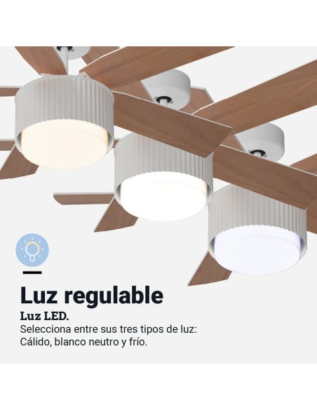 Ventilateur de Plafond Universal Blue 2009-UVT1349-23 Blanc Bois 35 W