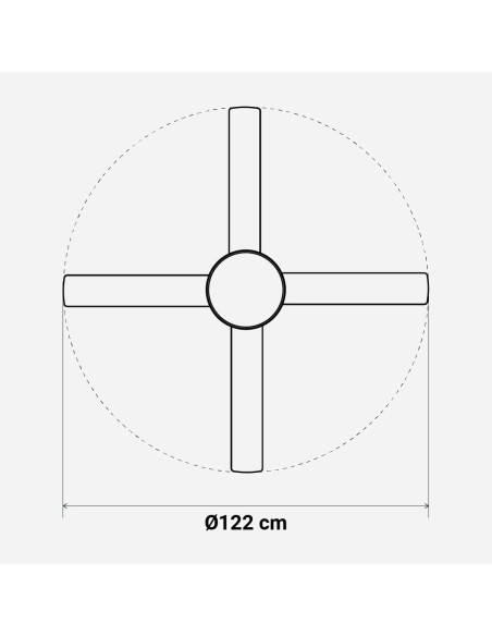 Ventilateur de Plafond Universal Blue 2013-UVT1353 Blanc 55 W
