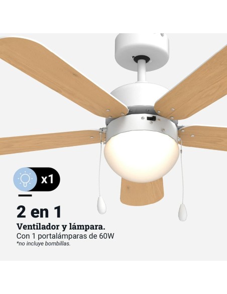 Ventilateur de Plafond Universal Blue 2015-UVT1355-23 Blanc 50 W