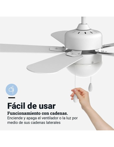 Ventilateur de Plafond Universal Blue 2015-UVT1355-23 Blanc 50 W