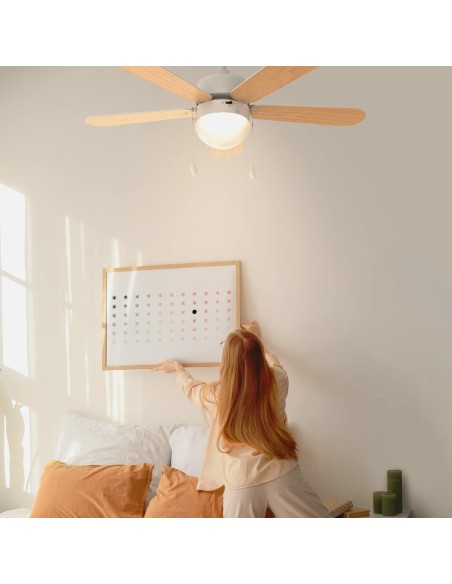 Ventilateur de Plafond Universal Blue 2015-UVT1355-23 Blanc 50 W