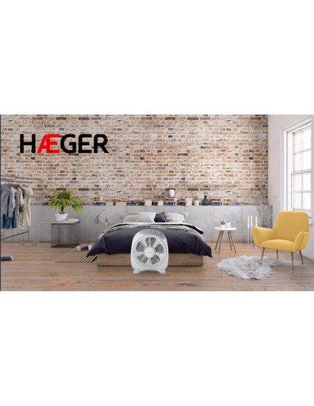 Ventilateur de Sol Haeger FF012004A Blanc (Reconditionné A)
