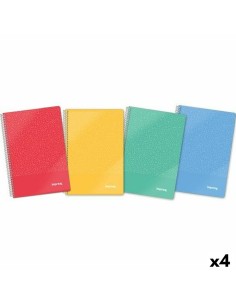 Cahier à Spirale Imprex Din A4 80 Volets (4 Unités)
