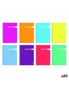 Lot de cahiers Pacsa PLASTIPAC quarto 80 Volets 5 Pièces (50 Unités)
