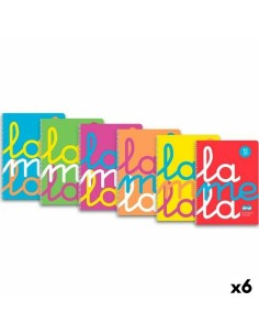 Cahier à Spirale Lamela quarto 80 Volets (6 Unités)