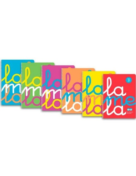 Cahier à Spirale Lamela quarto 80 Volets (6 Unités)