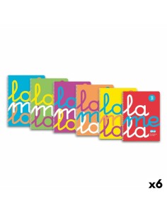 Cahier à Spirale Lamela quarto 80 Volets (6 Unités)