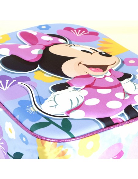 Cartable 3D avec roulettes Minnie Mouse Spring Rose