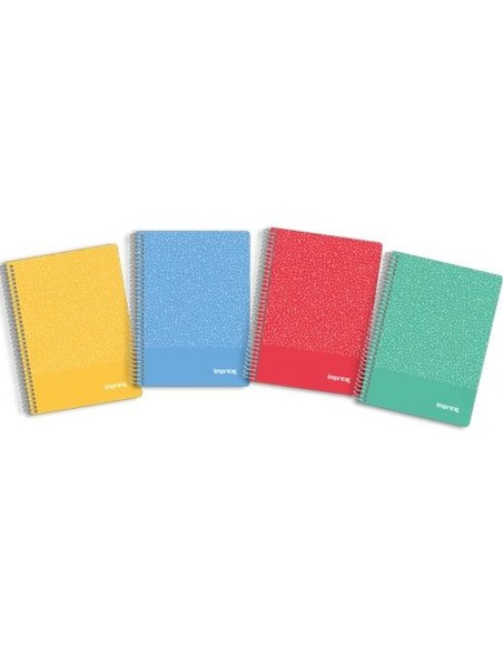 Cahier à Spirale Imprex A5 80 Volets (4 Unités)