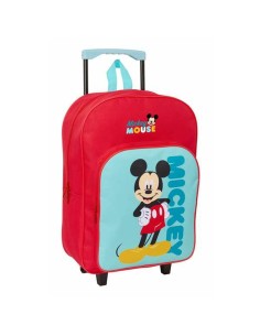 Cartable à roulettes Mickey Mouse Bleu Rouge 32 x 42 x 14 cm