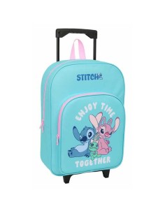 Cartable à roulettes Stitch Bleu 32 x 42 x 14 cm