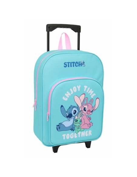Cartable à roulettes Stitch Bleu 32 x 42 x 14 cm