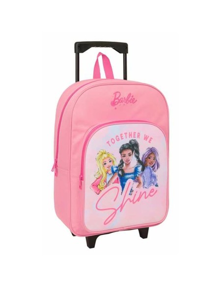 Cartable à roulettes Barbie Rose 32 x 42 x 14 cm