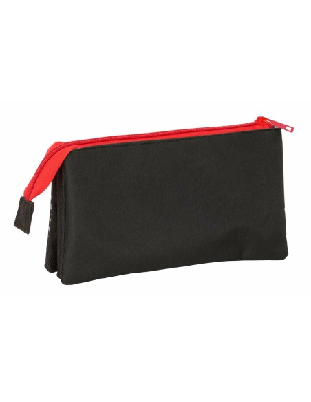 Trousse Fourre-Tout Triple Spider-Man Noir 22 x 12 x 3 cm