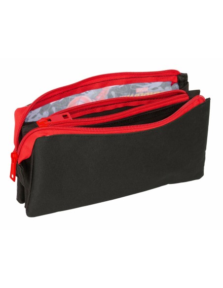 Trousse Fourre-Tout Triple Spider-Man Noir 22 x 12 x 3 cm