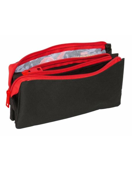 Trousse Fourre-Tout Triple Spider-Man Noir 22 x 12 x 3 cm