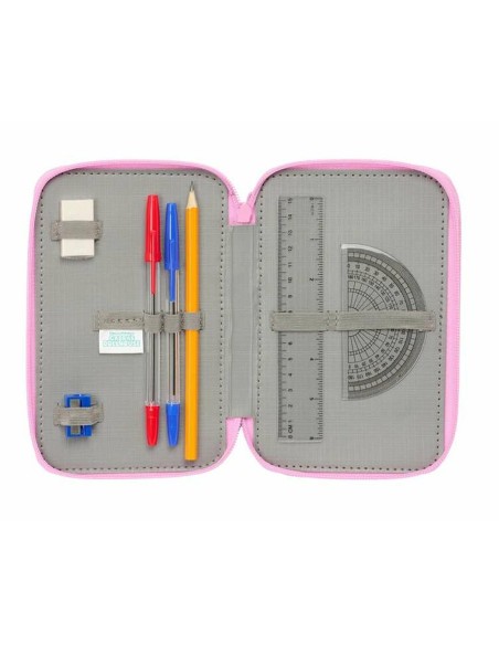 Pochette à crayons triple Gabby's Dollhouse Bleu 12,5 x 19,5 x 5,5 cm 37 Pièces