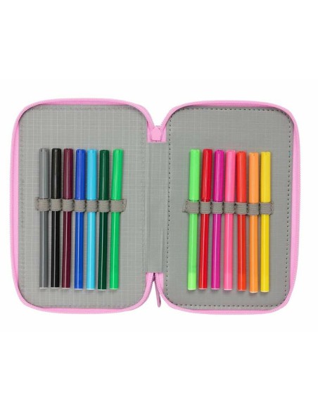 Pochette à crayons triple Gabby's Dollhouse Bleu 12,5 x 19,5 x 5,5 cm 37 Pièces
