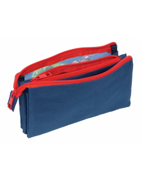 Trousse Fourre-Tout Triple The Avengers Blue marine 22 x 12 x 3 cm