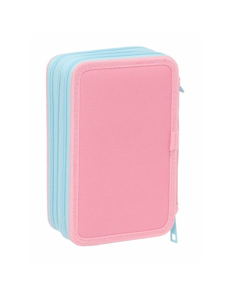 Pochette à crayons triple Peppa Pig Bleu 12,5 x 19,5 x 5,5 cm 37 Pièces