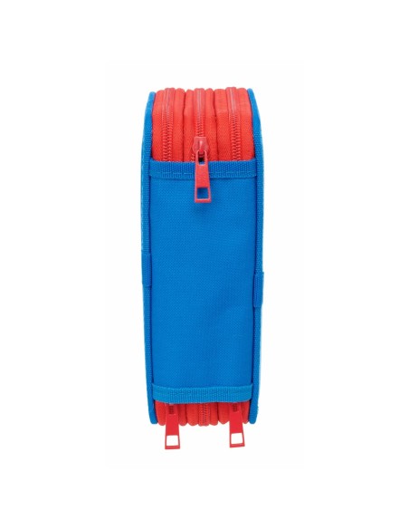 Pochette à crayons triple Spidey Bleu 12,5 x 19,5 x 5,5 cm 37 Pièces