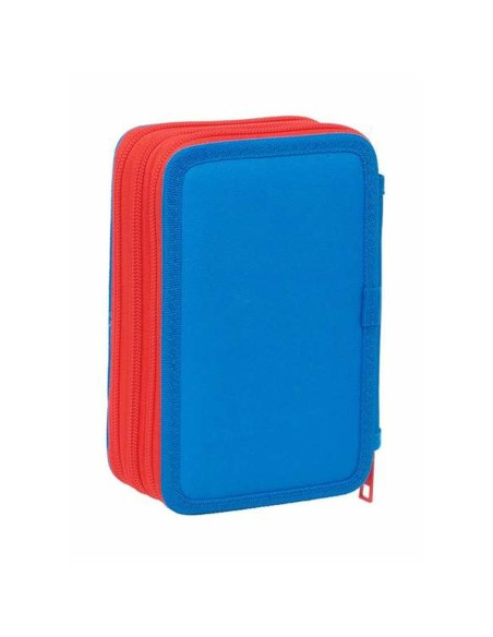 Pochette à crayons triple Spidey Bleu 12,5 x 19,5 x 5,5 cm 37 Pièces