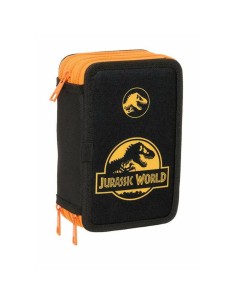 Pochette à crayons triple Jurassic World Noir 12,5 x 19,5 x 5,5 cm 37 Pièces