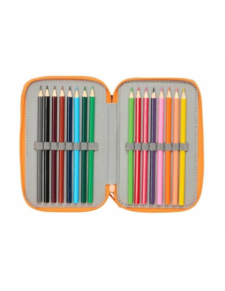 Pochette à crayons triple Jurassic World Noir 12,5 x 19,5 x 5,5 cm 37 Pièces