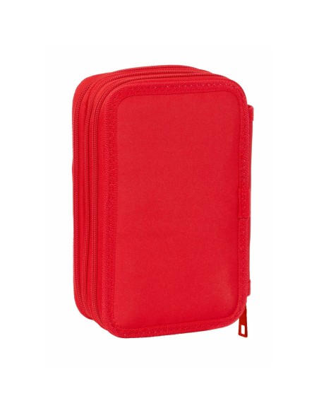 Pochette à crayons triple Mickey Mouse Rouge 12,5 x 19,5 x 5,5 cm 37 Pièces