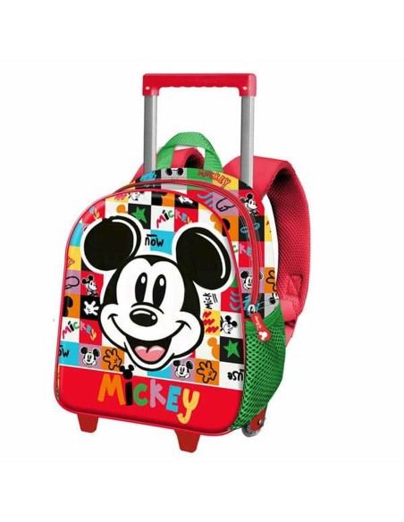 Cartable à roulettes Mickey Mouse Mood Rouge Vert 26 x 13 x 34 cm