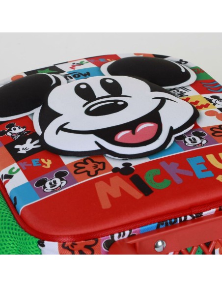 Cartable à roulettes Mickey Mouse Mood Rouge Vert 26 x 13 x 34 cm